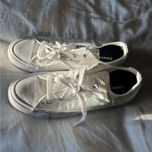 Custom wedding converse, worn once! Size 6 1/2 women